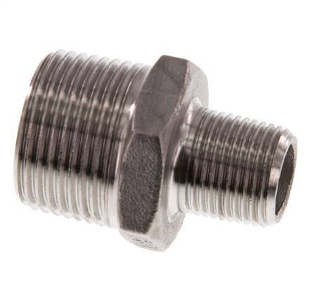 R 3/4'' x R 3/8'' Acero inoxidable de doble espiga 16 Bar