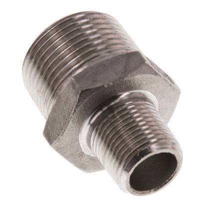 R 3/4'' x R 3/8'' Acero inoxidable de doble espiga 16 Bar