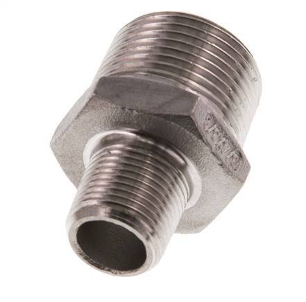 R 3/4'' x R 3/8'' Acero inoxidable de doble espiga 16 Bar