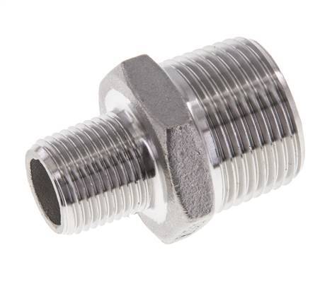 3/8'' NPT x 3/4'' NPT Acero inoxidable Espiga doble 16 Bar