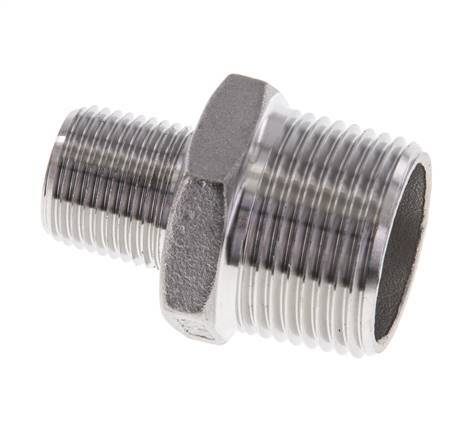 3/8'' NPT x 3/4'' NPT Acero inoxidable Espiga doble 16 Bar