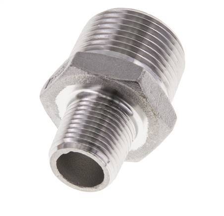 3/8'' NPT x 3/4'' NPT Acero inoxidable Espiga doble 16 Bar