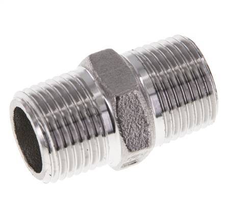 3/8'' NPT Stainless steel Double Nipple 16 Bar [2 Pieces]