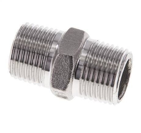 3/8'' NPT Stainless steel Double Nipple 16 Bar [2 Pieces]