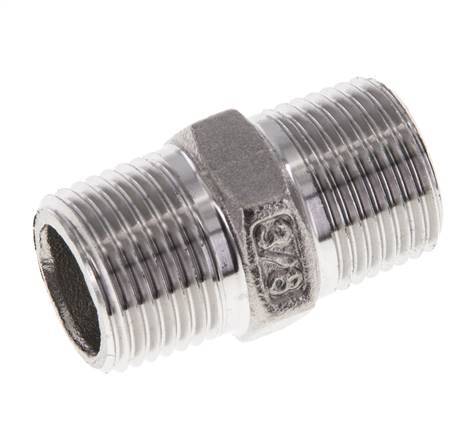3/8'' NPT Stainless steel Double Nipple 16 Bar [2 Pieces]