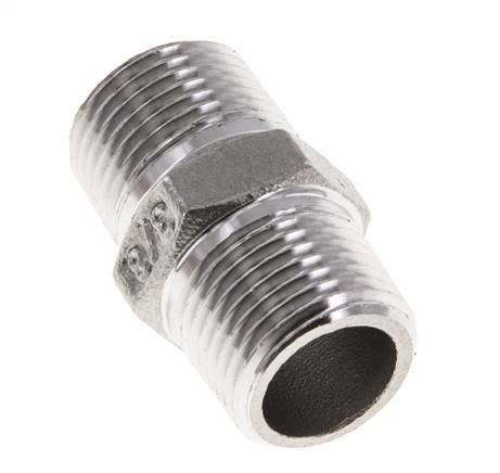 3/8'' NPT Stainless steel Double Nipple 16 Bar [2 Pieces]