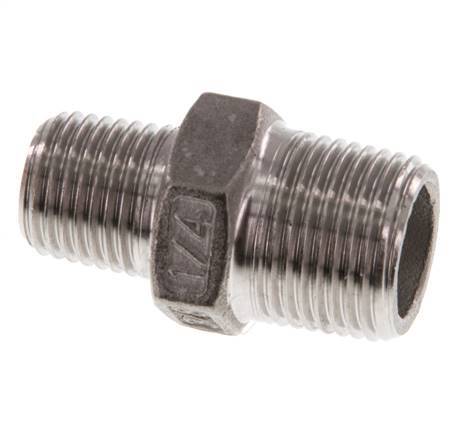 R 3/8'' x R 1/4'' Stainless steel Double Nipple 16 Bar [2 Pieces]