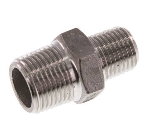 R 3/8'' x R 1/4'' Stainless steel Double Nipple 16 Bar [2 Pieces]