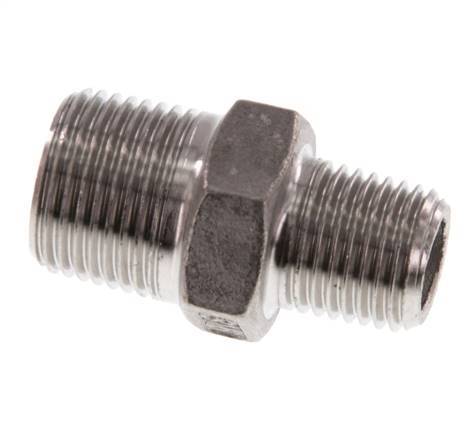 R 3/8'' x R 1/4'' Stainless steel Double Nipple 16 Bar [2 Pieces]