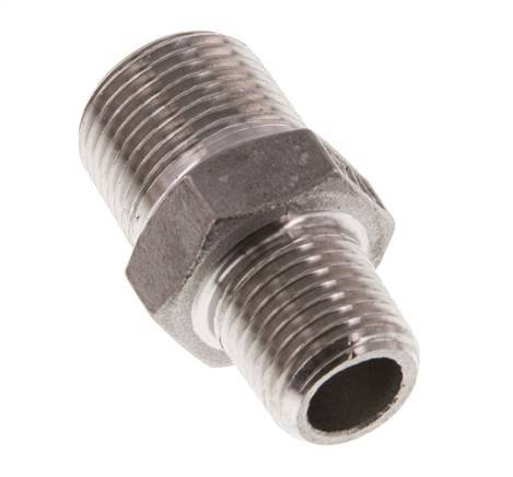 R 3/8'' x R 1/4'' Stainless steel Double Nipple 16 Bar [2 Pieces]