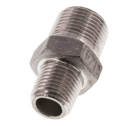R 3/8'' x R 1/4'' Stainless steel Double Nipple 16 Bar [2 Pieces]