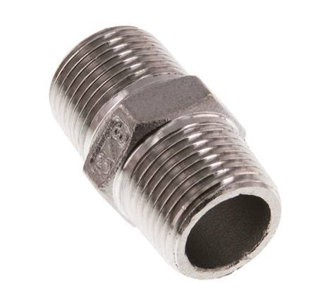 R 3/8'' Stainless steel Double Nipple 16 Bar [2 Pieces]
