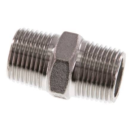 R 3/8'' Stainless steel Double Nipple 16 Bar [2 Pieces]