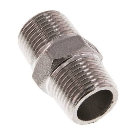 R 3/8'' Stainless steel Double Nipple 16 Bar [2 Pieces]