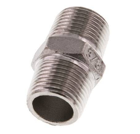 R 3/8'' Stainless steel Double Nipple 16 Bar [2 Pieces]