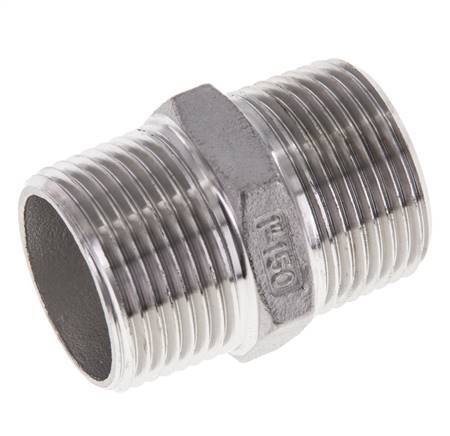 1'' NPT Acero inoxidable Espiga doble 16 Bar
