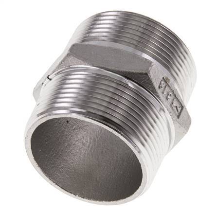 1 1/2'' NPT Acero inoxidable Espiga doble 16 Bar