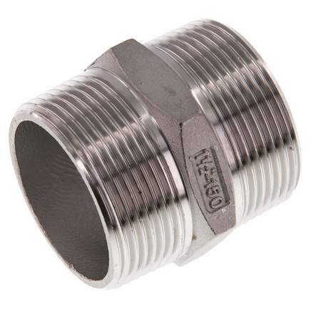 R 1 1/2'' Acero inoxidable de doble espiga 16 Bar