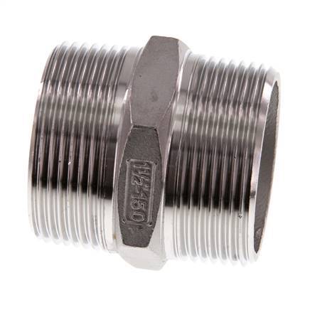 R 1 1/2'' Acero inoxidable de doble espiga 16 Bar