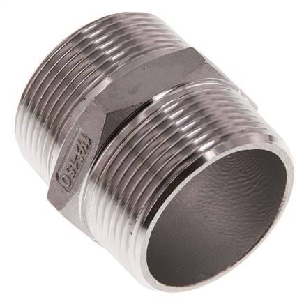 R 1 1/2'' Acero inoxidable de doble espiga 16 Bar