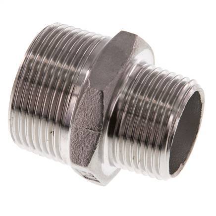 R 1 1/4'' x R 1'' Acero inoxidable de doble espiga 16 Bar