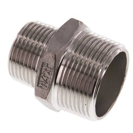 R 1 1/4'' x R 1'' Acero inoxidable de doble espiga 16 Bar