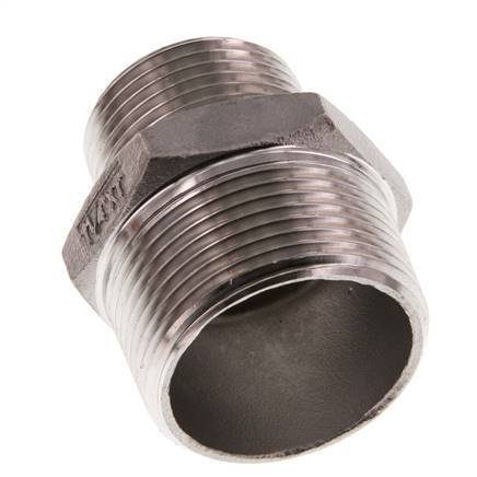R 1 1/4'' x R 1'' Acero inoxidable de doble espiga 16 Bar