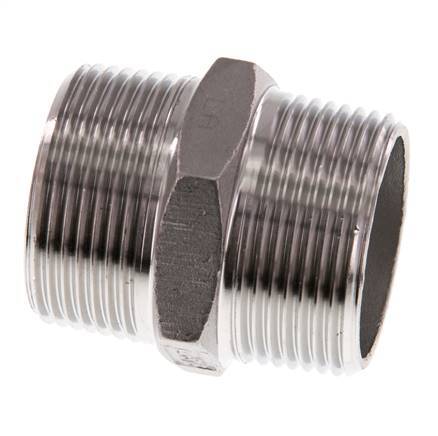 R 1 1/4'' Acero inoxidable Doble Boquilla 16 Bar