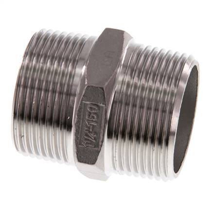 R 1 1/4'' Acero inoxidable Doble Boquilla 16 Bar