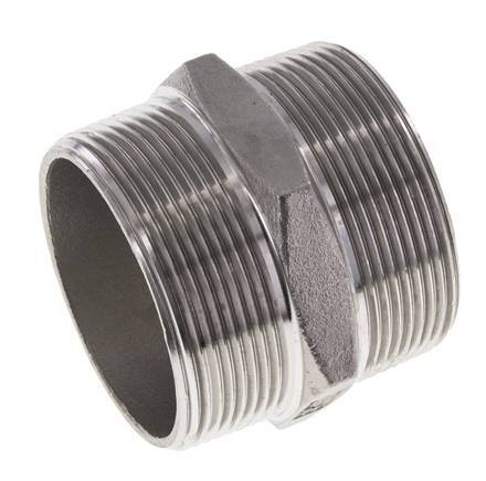 2'' NPT Acero inoxidable Espiga doble 16 Bar