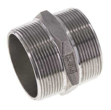 2'' NPT Acero inoxidable Espiga doble 16 Bar