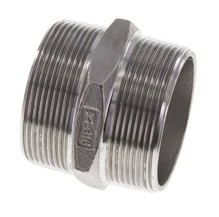 2'' NPT Acero inoxidable Espiga doble 16 Bar