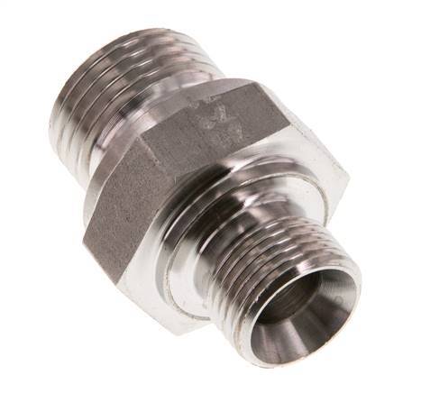 G 1/2'' x G 3/8'' Acero inoxidable doble espiga 400 Bar - Hidráulico