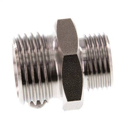 G 1/2'' x G 3/8'' Acero inoxidable de doble espiga 40 Bar
