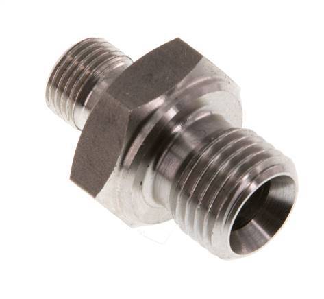 G 1/4'' x G 1/8'' Acero inoxidable doble espiga 400 Bar - Hidráulico