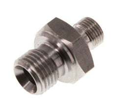 G 1/4'' x G 1/8'' Acero inoxidable doble espiga 400 Bar - Hidráulico