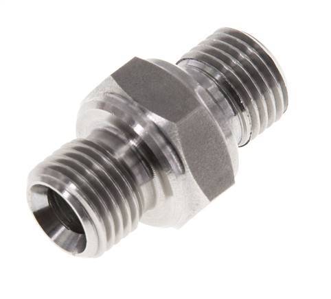G 1/4'' Acero inoxidable doble espiga 400 Bar - Hidráulico