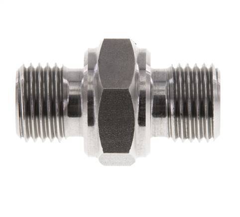 G 1/4'' Acero inoxidable doble espiga 400 Bar - Hidráulico
