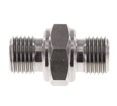 G 1/4'' Acero inoxidable doble espiga 400 Bar - Hidráulico