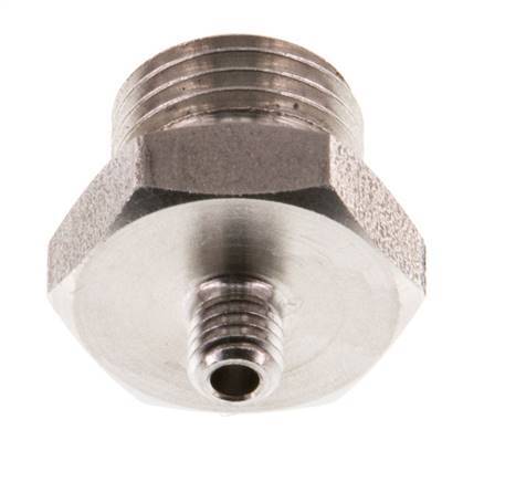 G 1/4'' x M5 Acero inoxidable Doble Nipple 40 Bar