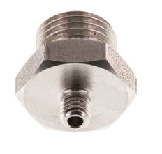G 1/4'' x M5 Acero inoxidable Doble Nipple 40 Bar
