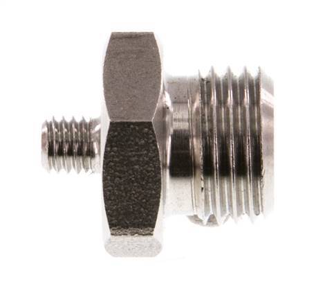 G 1/4'' x M5 Acero inoxidable Doble Nipple 40 Bar