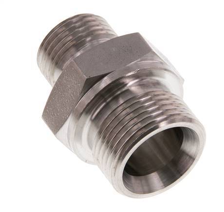 G 3/4'' x G 1/2'' Acero inoxidable doble espiga 400 Bar - Hidráulico