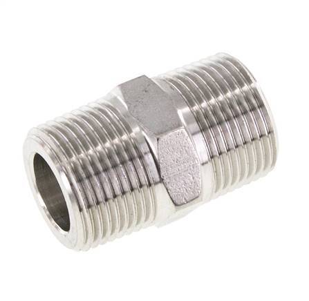 3/4'' NPT Acero inoxidable Espiga doble 170 Bar - Hidráulico