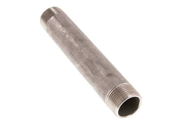 R 1'' Stainless steel Double Pipe Nipple 20 Bar DIN 2982 - 180mm