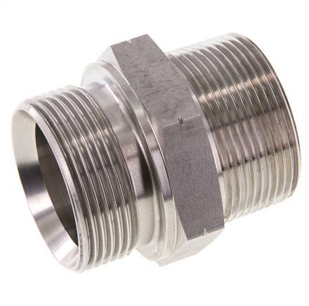 1 1/2'' NPT x G 1 1/2'' Acero inoxidable Espiga doble 40 Bar - Hidráulico