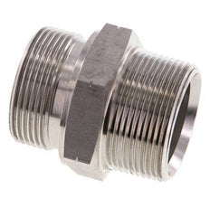 1 1/2'' NPT x G 1 1/2'' Acero inoxidable Espiga doble 40 Bar - Hidráulico