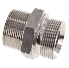 1 1/2'' NPT x G 1 1/2'' Acero inoxidable Espiga doble 40 Bar - Hidráulico