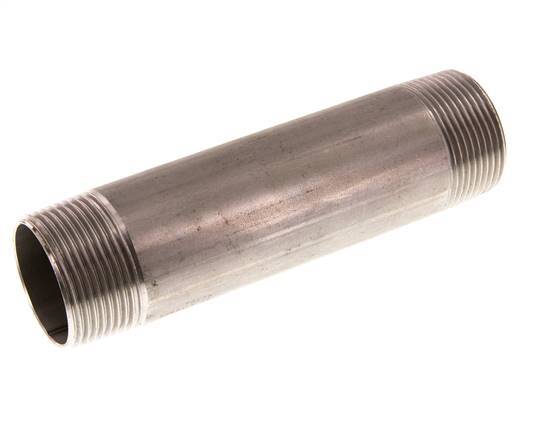 R 1 1/4'' Stainless steel Double Pipe Nipple 20 Bar DIN 2982 - 150mm