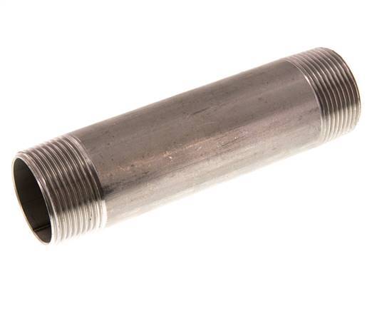 R 1 1/4'' Stainless steel Double Pipe Nipple 20 Bar DIN 2982 - 150mm